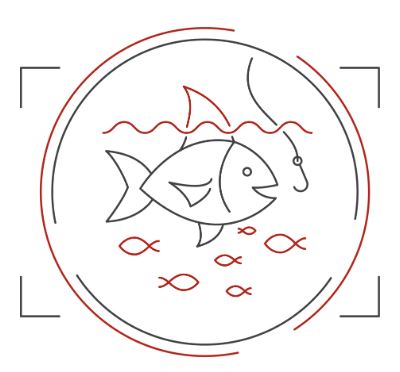 Image of line drawing of fish swimming in a bowl