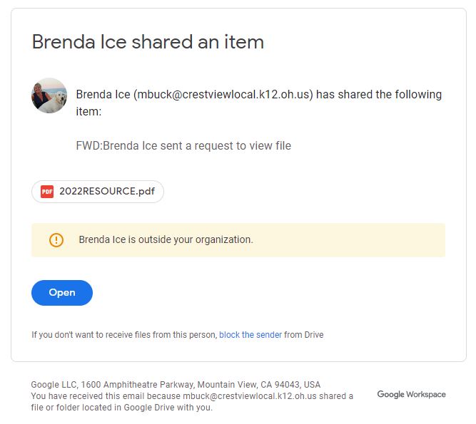 Brenda Ice shared an item screen shot