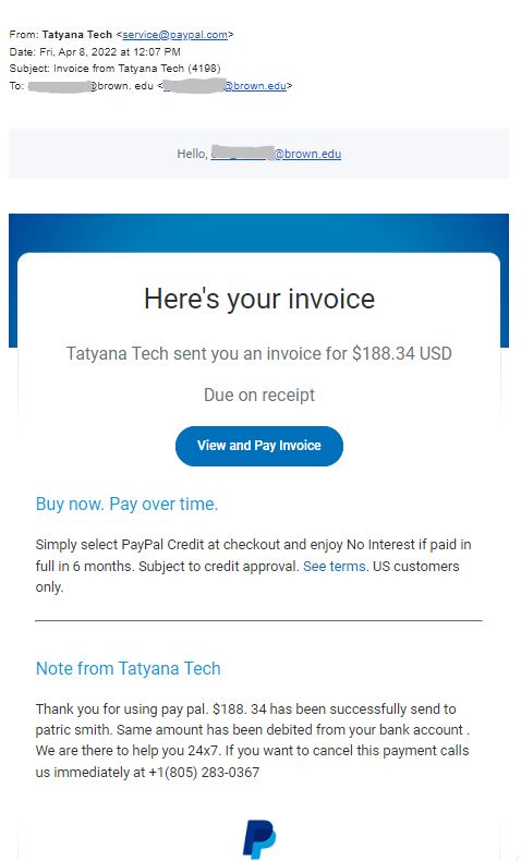 Screenshot of email examples displayed above